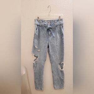 American Eagle Ripped Wide-Leg Jeans